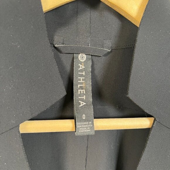 Athleta Cosmic Blazer Jacket Size 0 Black Work Office Career Business Travel - Picture 4 of 12